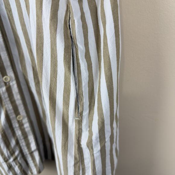 Madewell Women’s Size M Striped Mini Shirtdress Coastal Beach Summer Dress Shirt - Picture 9 of 15